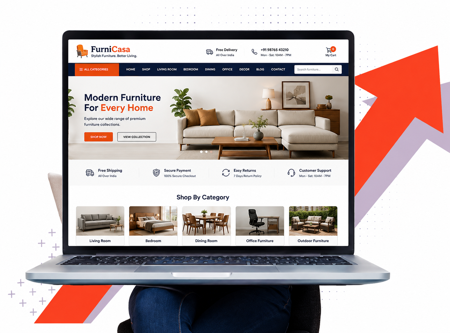 Furniture Store Ecommerce Website Development in Delhi NCR India