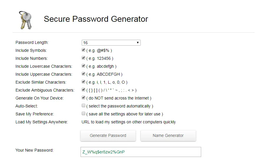 wp password generator