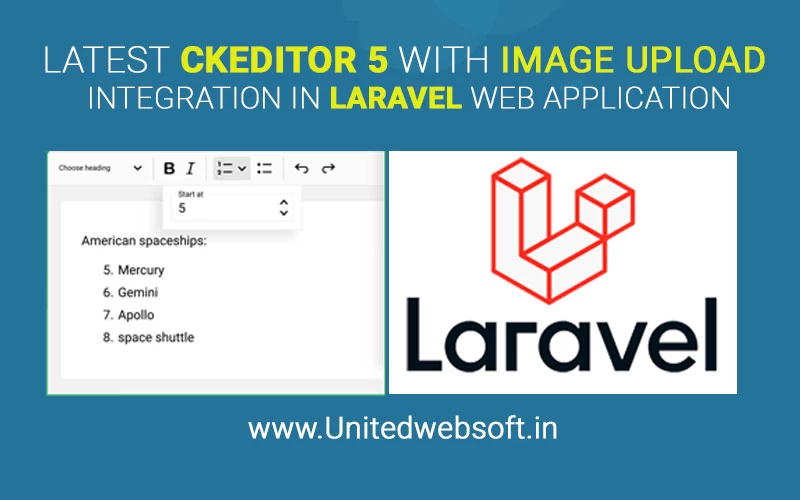 Latest ckeditor 5 version with image upload integration in laravel web application