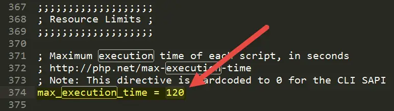 XAMPP-Server-php.ini-max_execution_time