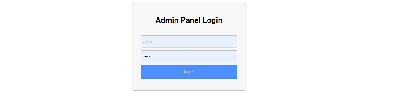Laravel Admin login page